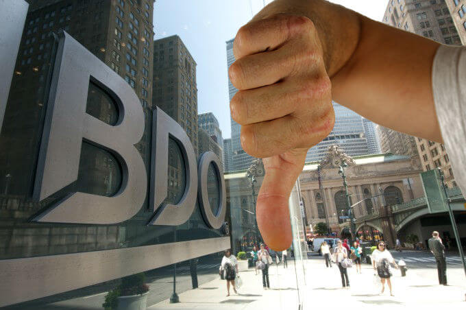 BDO USA Is Finally Trying to Do Something to Improve Its Horrible Audit Quality